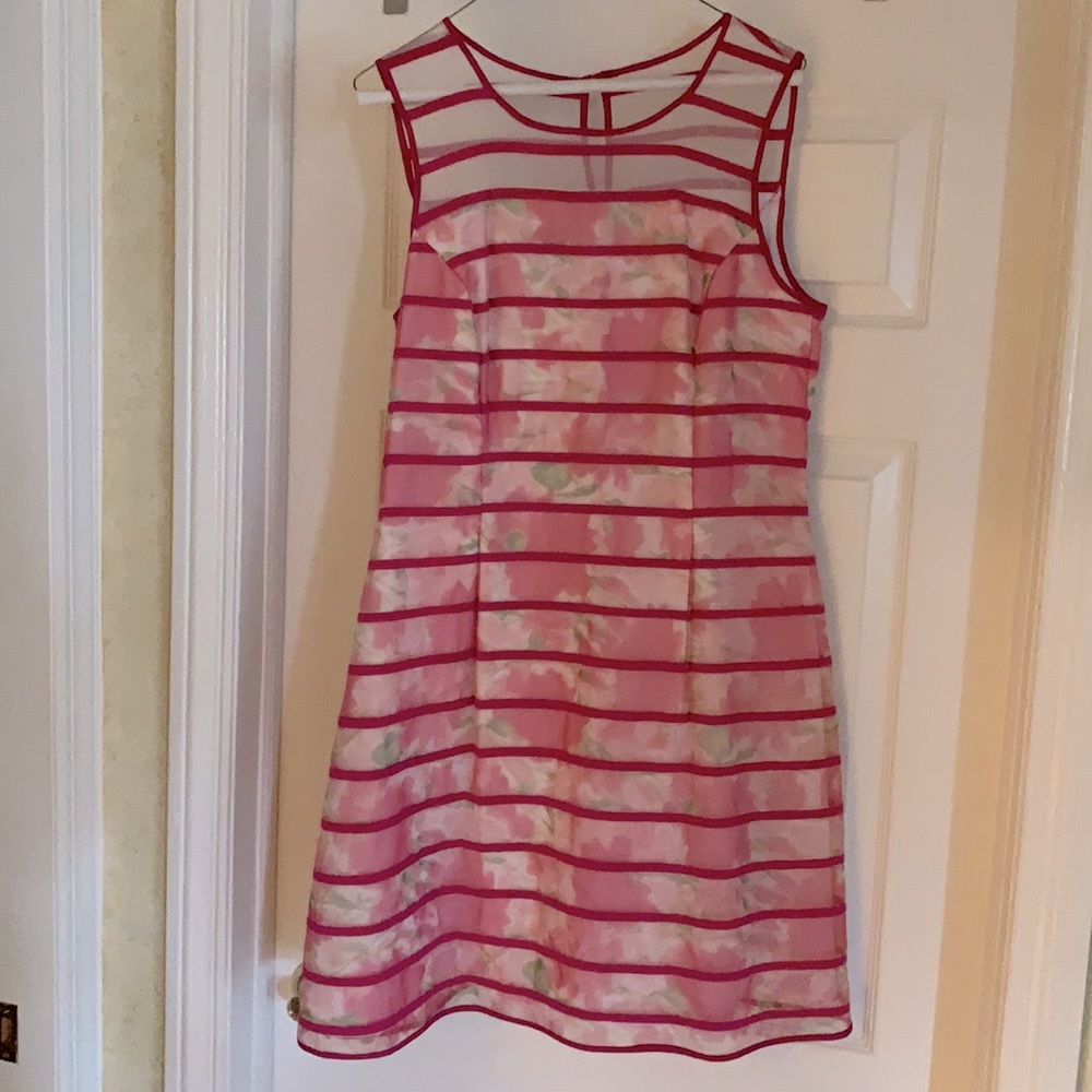 White pink floral dress